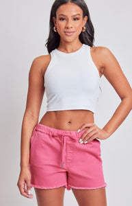 Bubble gum pink jogger shorts