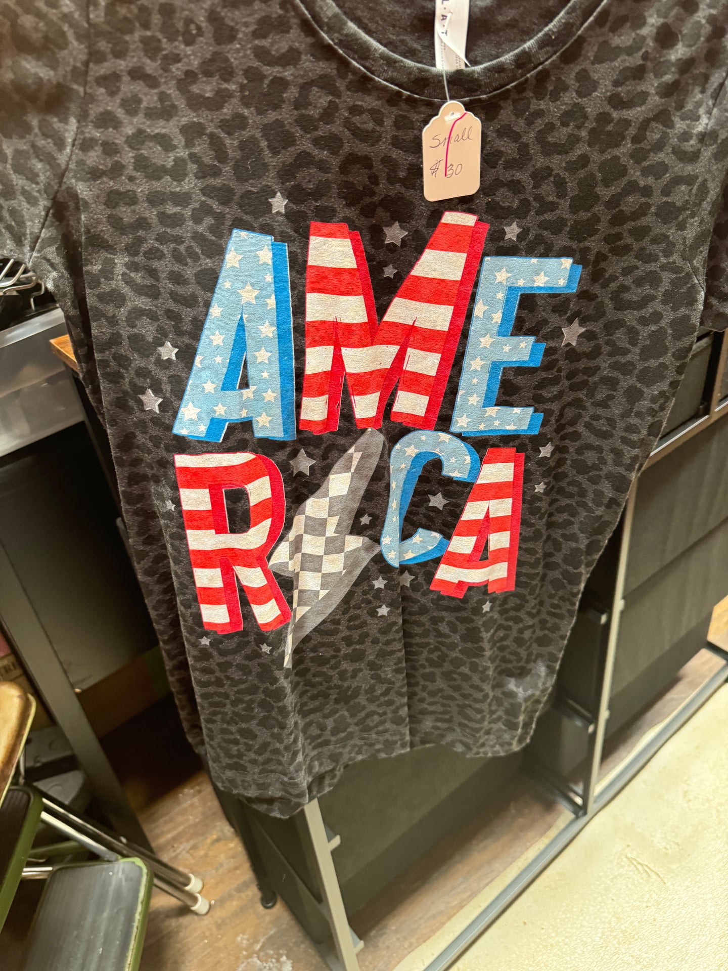 America cheetah tee shirt