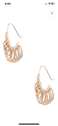 Metal ring, tassel earrings