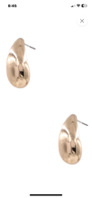 Load image into Gallery viewer, Metal teardrop earrings