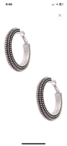 Metal hoop earring