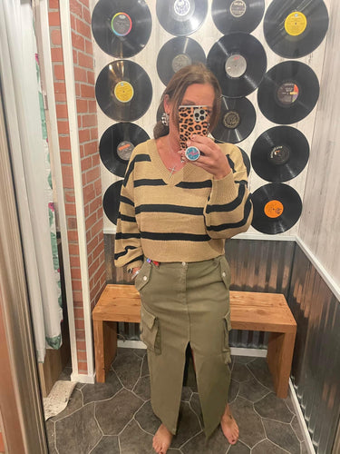 olive cargo skirt